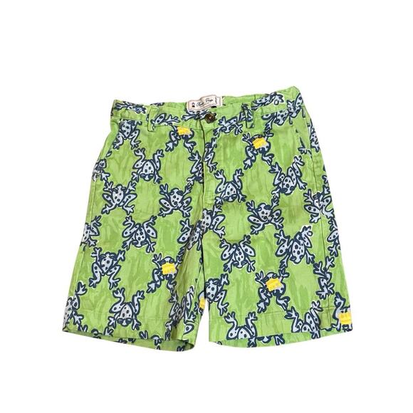 Classic Prep Shorts Boy Size 6 Hudson Frog And Prince Green Adjustable Causal - Picture 1 of 7